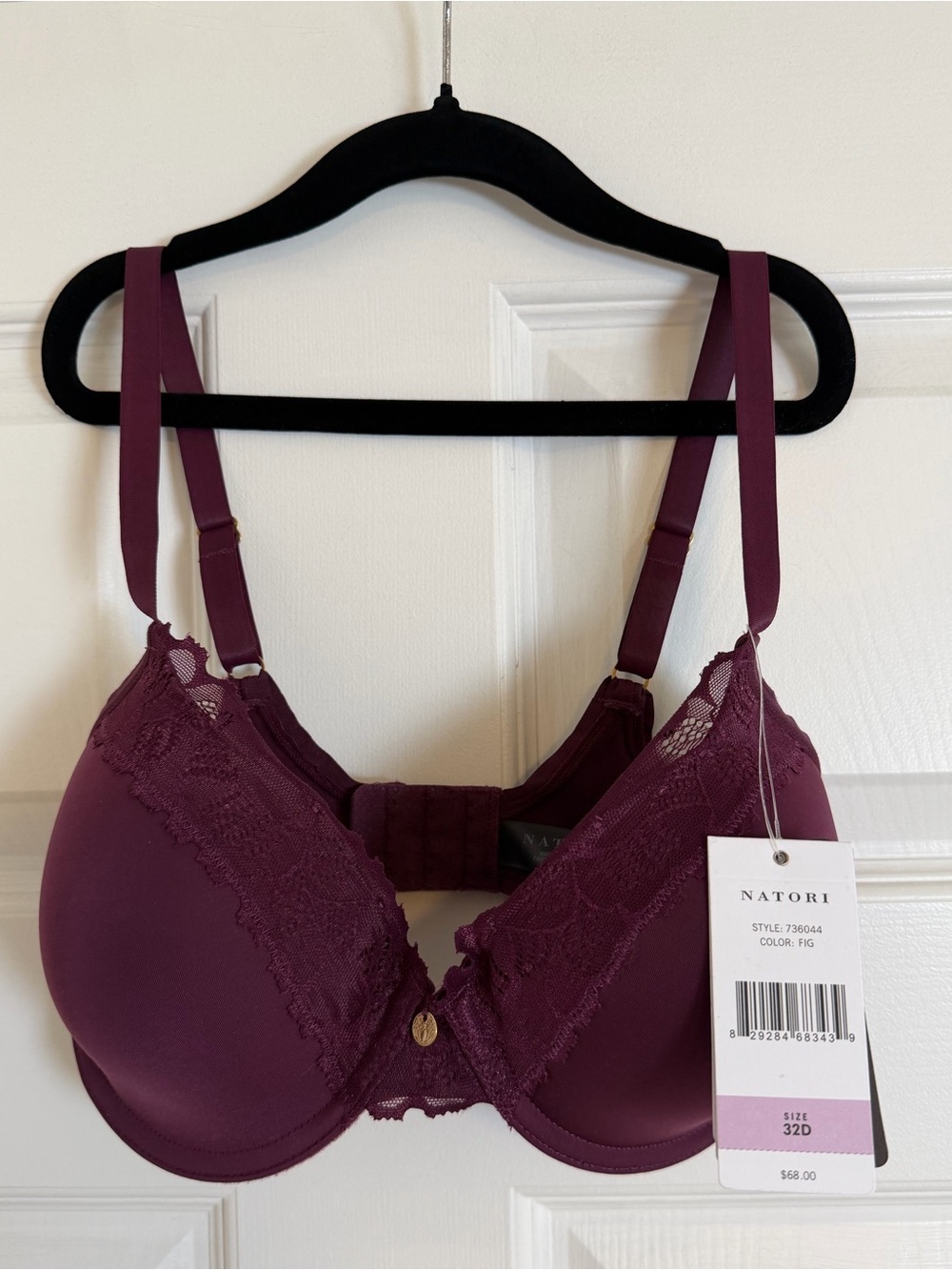 Natori Hidden Glamour Contour Underwire Bra 32D Fig NWT